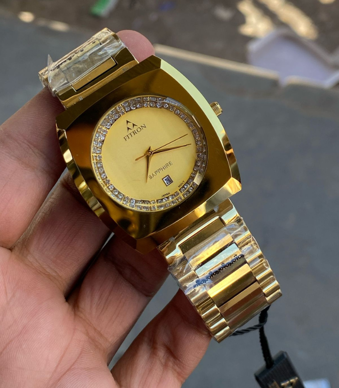 FITRON Original Sapphair Ceramic Watch - Gold & Black