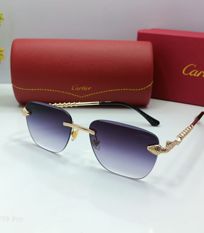 Luxury Cartier-Inspired Rimless Sunglasses