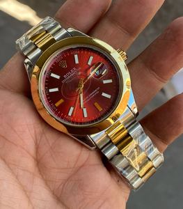 Rolex Stainless Steel Watch – Fluted Bezel & Diamond Markers